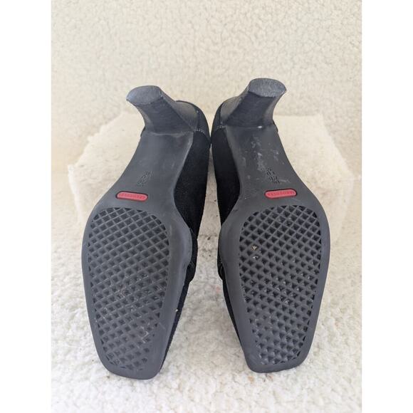 Aerosoles Y2K 2000s black denim suede square toe kitten heels size 7.5 - Picture 3 of 11